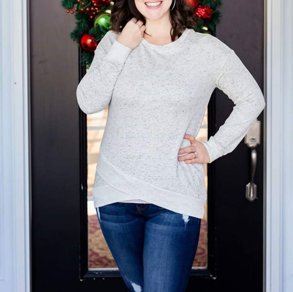 Petal hem sweatshirt